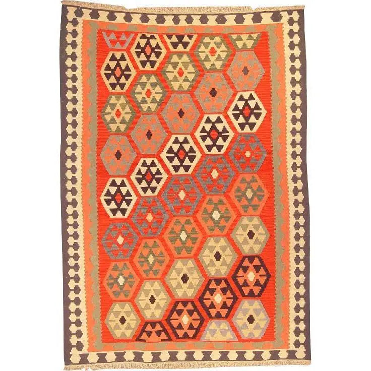 One Of The Kind Ardabil Persian Kilim 8'6" x 5'10"